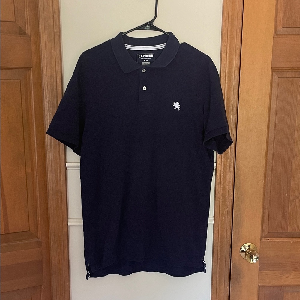 Express Men's Dark Blue Polo Shirt